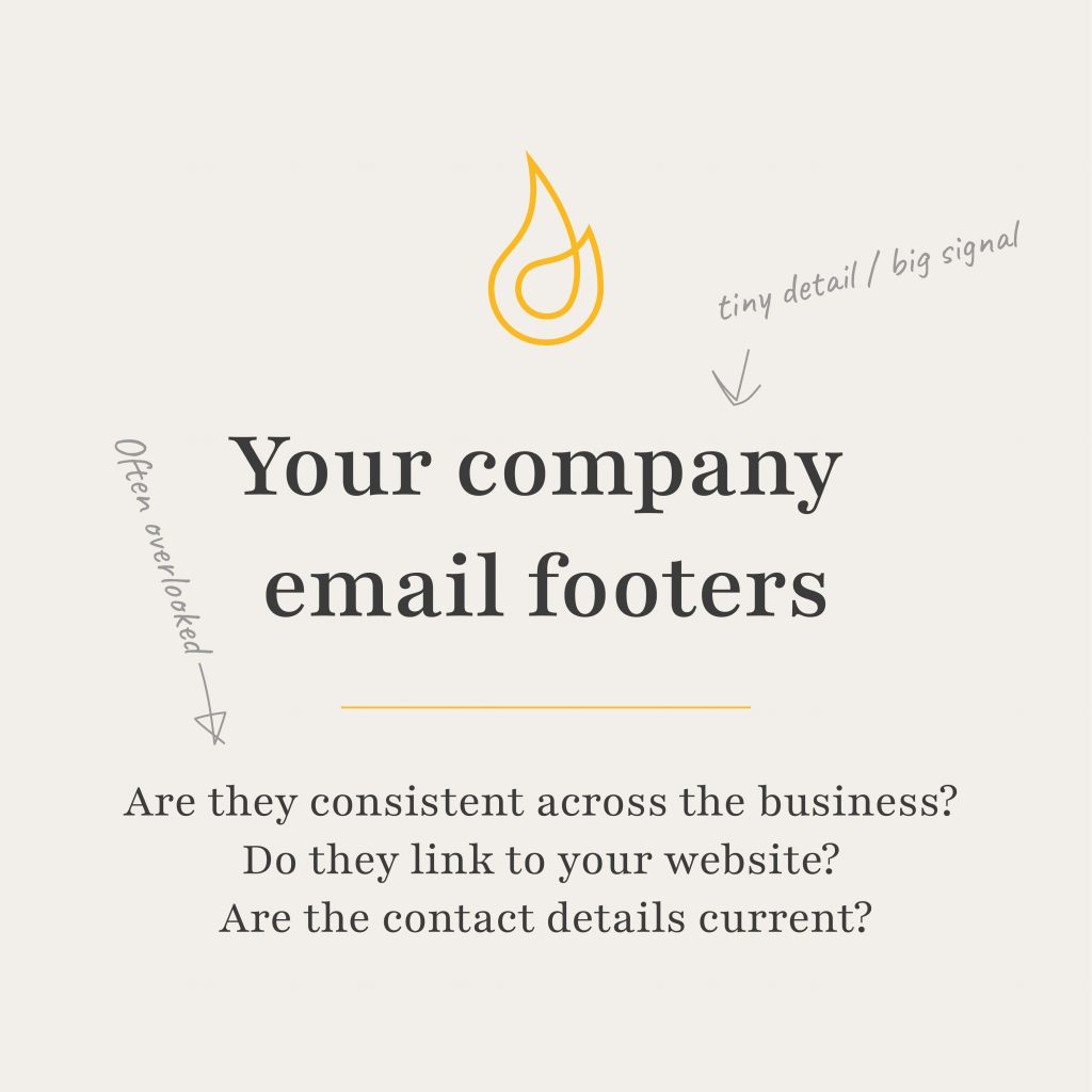 Your company
email footers