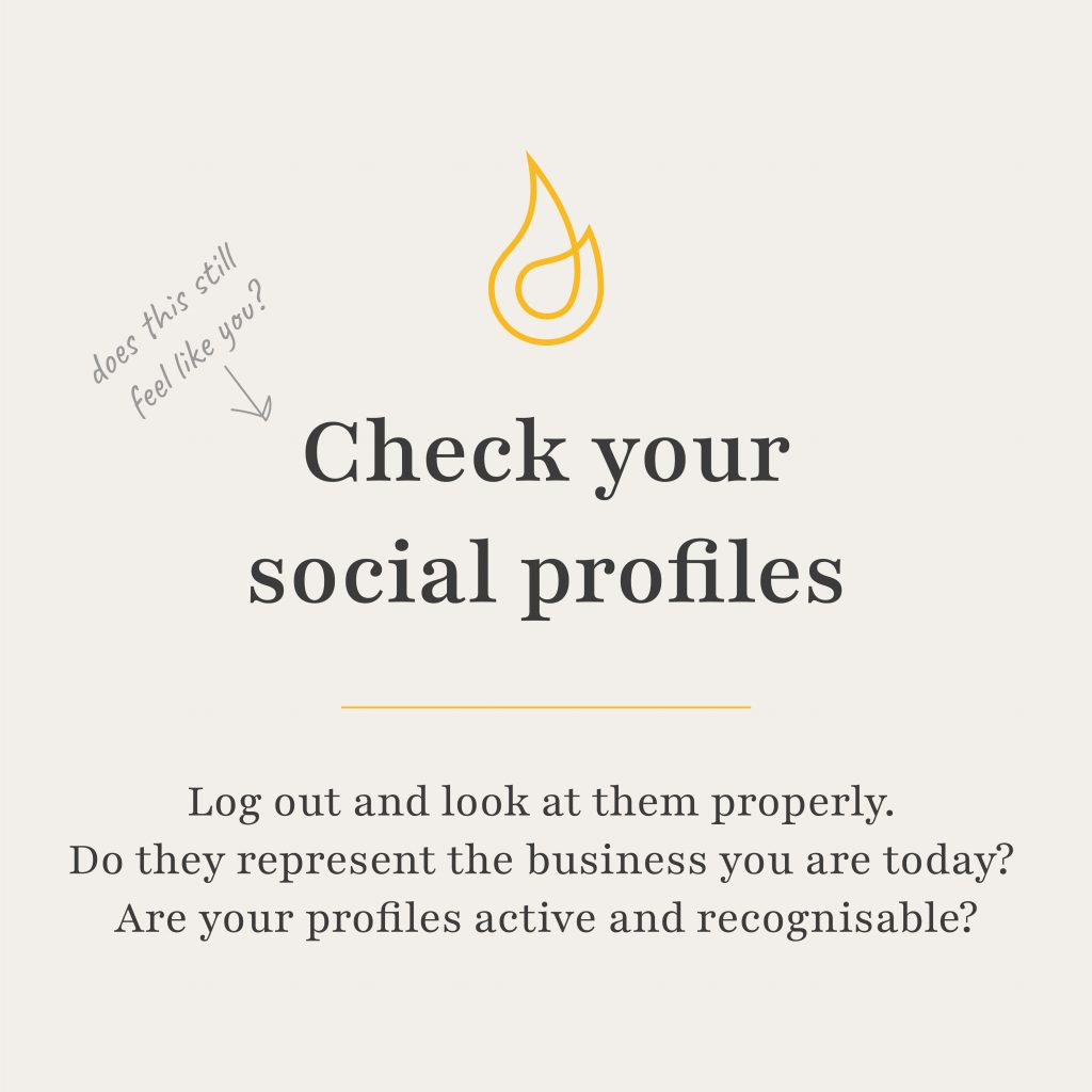Check your
social profiles