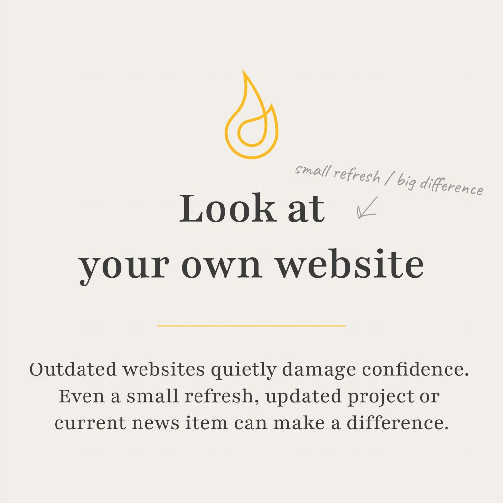 Look at
your own website