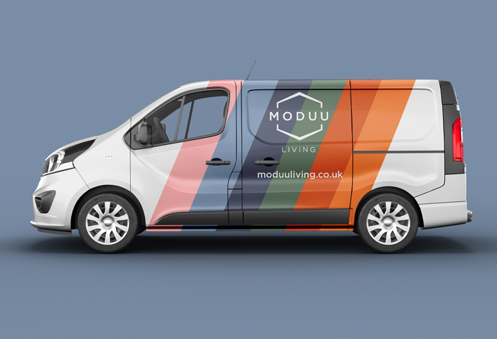 Example of Signal studio's clear and recognisable van branding with simple vehicle livery design.